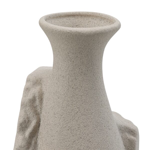 Renwil Adonia Textured Cream Ceramic Vase — product detail view 2