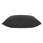Renwil Rosso Black Woven Cotton Pillow 22 x 22 PWFL1470 - side view of black pillow