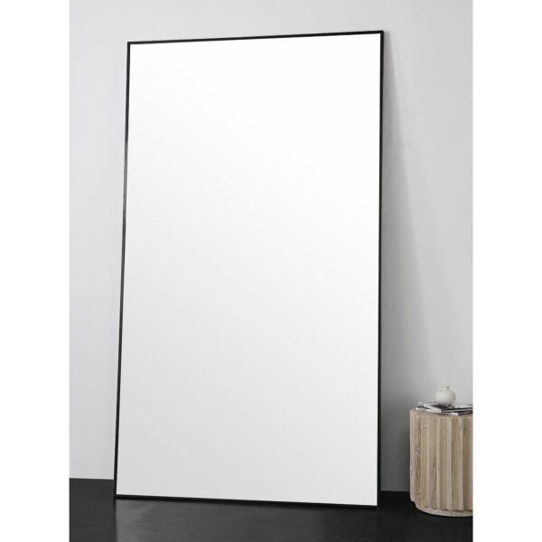 Renwil Keene Black Iron Full Length Mirror MT2499 - mirror styled against a wall