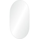 Renwil Salta Frameless Oval Wall Mirror MT2496 - angled view of oval mirror