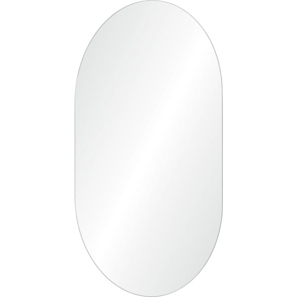 Renwil Salta Frameless Oval Wall Mirror MT2496 - angled view of oval mirror