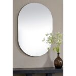 Renwil Salta Frameless Oval Wall Mirror MT2496 - mirror styled above a console