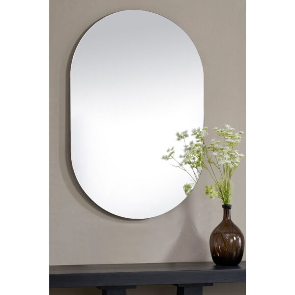 Renwil Salta Frameless Oval Wall Mirror MT2496 - mirror styled above a console