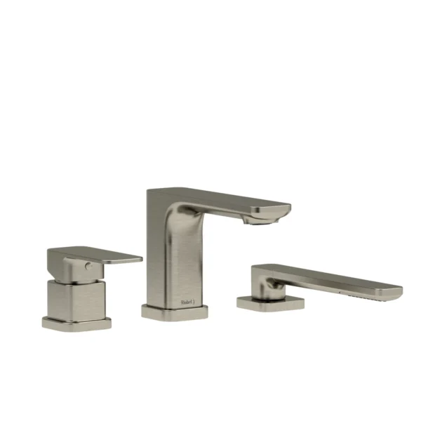 Riobel Equinox 3-Hole Deck Mount Tub Filler Trim — Brushed Nickel