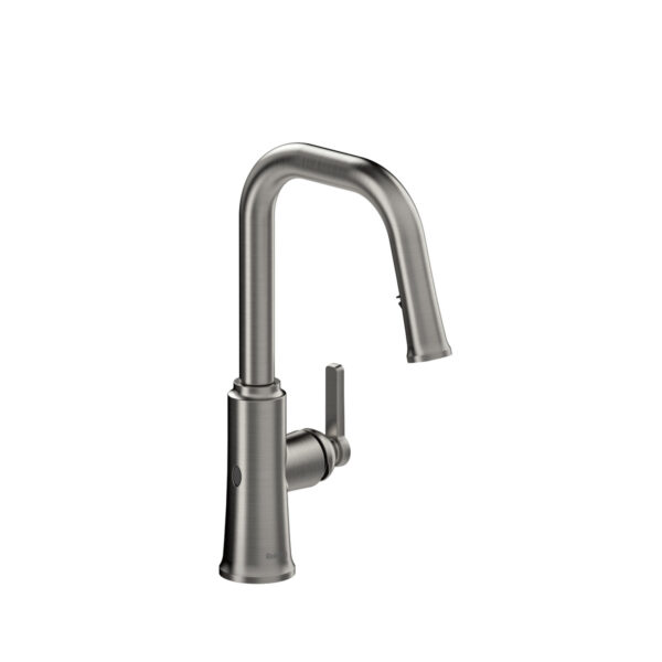 Riobel Trattoria Pull-Down Touchless Kitchen Faucet With U-Spout — Stainless Steel