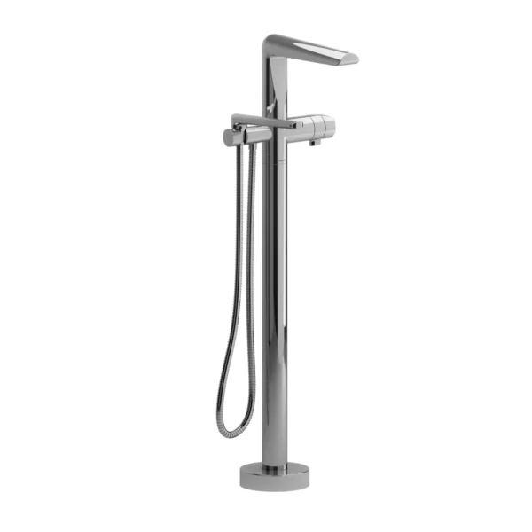 Riobel Parabola floor-mount tub filler in Chrome