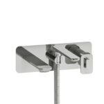 Riobel Equinox Wall Mount Thermostatic/Pressure Balance Tub Filler Trim — Chrome
