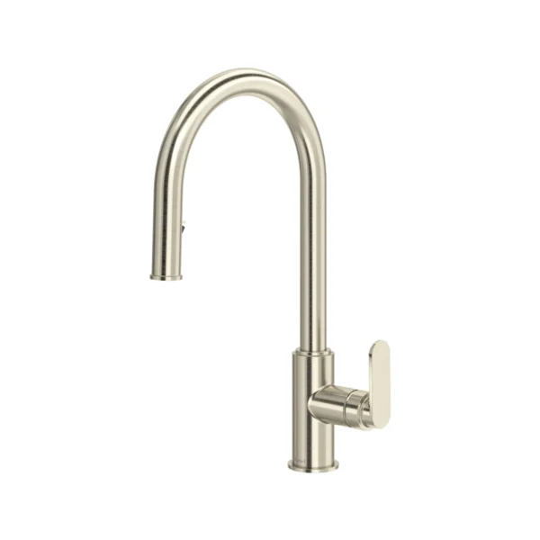 Riobel Arca Pull-Down Kitchen Faucet With C-Spout — Stainless Steel