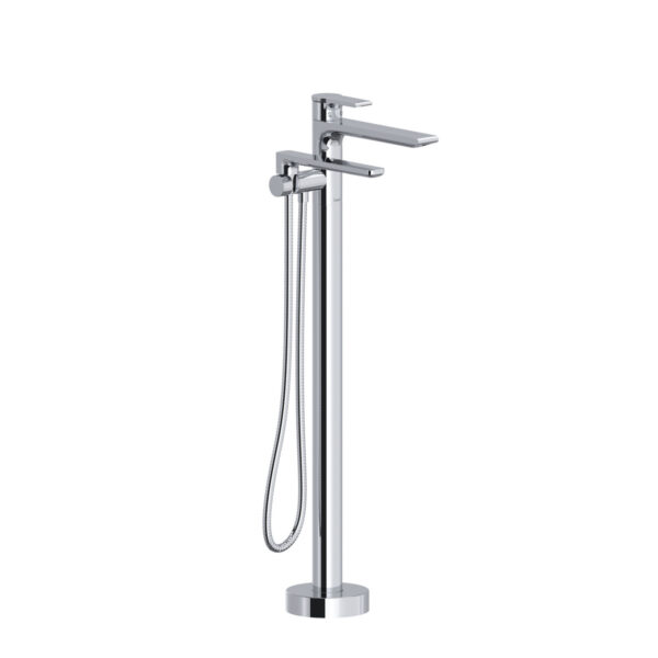 Riobel Fresk TFR39C Chrome Riobel Fresk floor-mount tub filler in Chrome