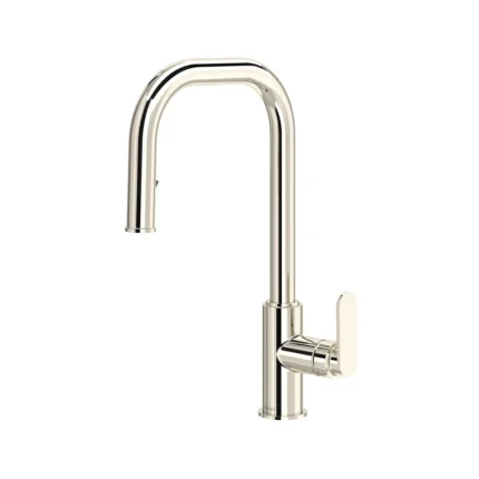 Riobel Arca Pull-Down Kitchen Faucet With U-Spout — Polished Nickel