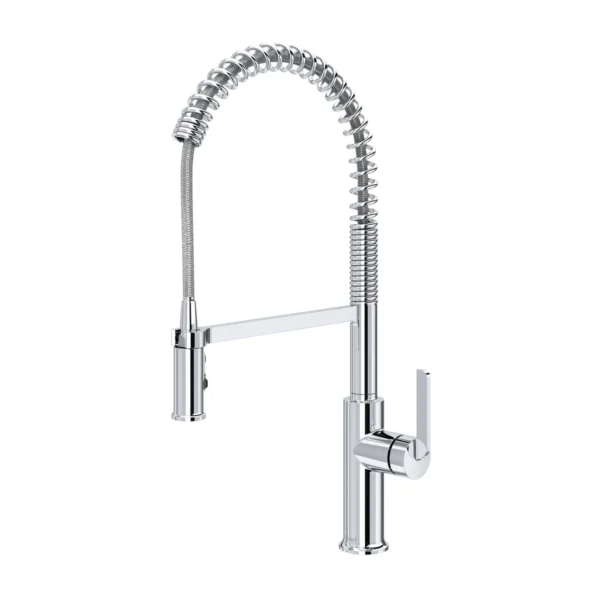 Riobel Authentica Pre-Rinse Pull-Down Kitchen Faucet — Chrome