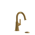 Riobel Momenti Single Handle Lavatory Faucet With C-Spout — Brushed Gold