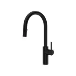 Riobel Lateral Pull-Down Kitchen Faucet With C-Spout — Black