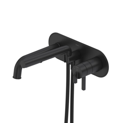 Riobel Authentica Wall Mount Thermostatic/Pressure Balance Tub Filler Trim — Black
