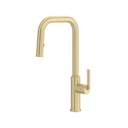 Riobel Authentica Pull-Down Kitchen Faucet With U-Spout — Satin Brass US4