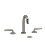 Riobel Riu Widespread Lavatory Faucet With C-Spout — Brushed Nickel — Smooth Lever
