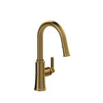 Riobel Trattoria Pull-Down Touchless Kitchen Faucet With C-Spout — Brushed Gold