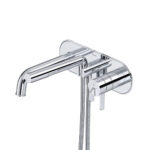 Riobel Authentica Wall Mount Thermostatic/Pressure Balance Tub Filler Trim — Chrome