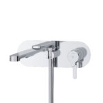 Riobel Nibi Wall Mount Thermostatic/Pressure Balance Tub Filler Trim — Chrome