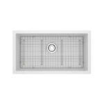 Riobel Fonsa 33" Quartz Single Bowl Undermount Kitchen Sink — White (WH)
