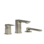 Riobel Equinox 3-Hole Pressure Balance Deck Mount Tub Filler Trim — Brushed Nickel