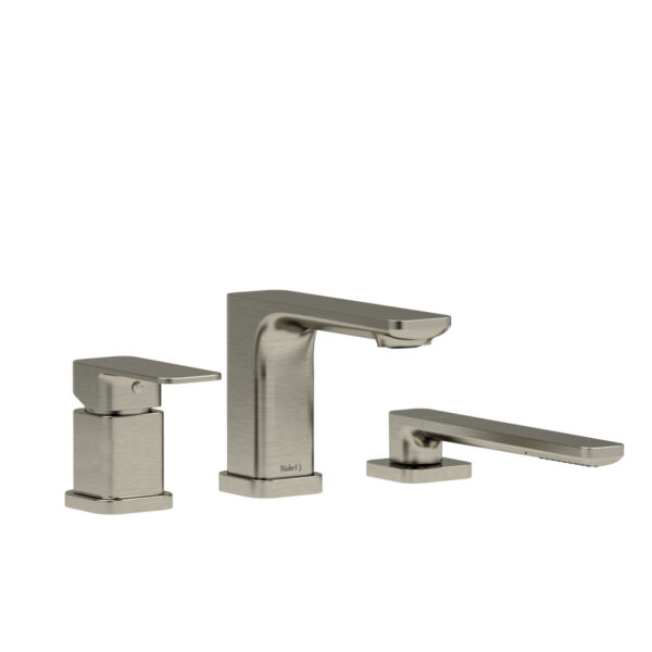 Riobel Equinox 3-Hole Pressure Balance Deck Mount Tub Filler Trim — Brushed Nickel