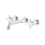 Riobel Manifesto Wall Mount Lavatory Faucet Trim — Chrome — Cross Handles