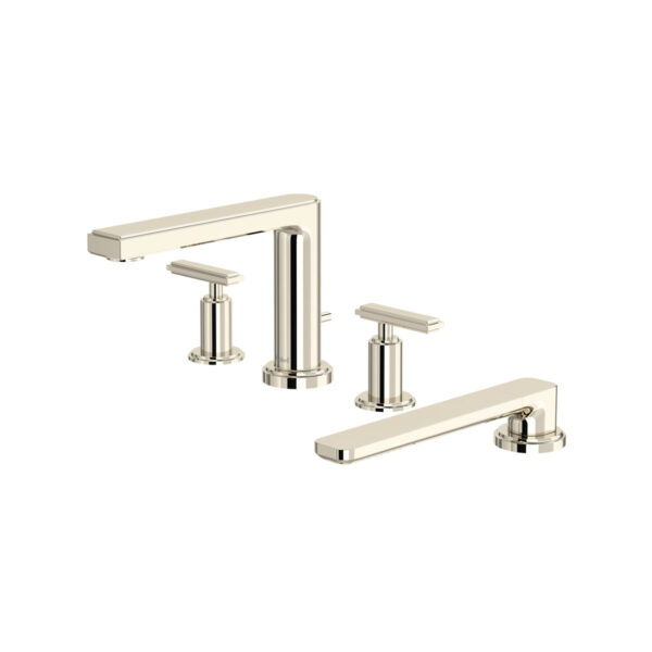 Riobel Manifesto 4-Hole Deck Mount Tub Filler — Polished Nickel