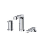 Riobel Nibi 3-Hole Deck Mount Tub Filler Trim — Chrome