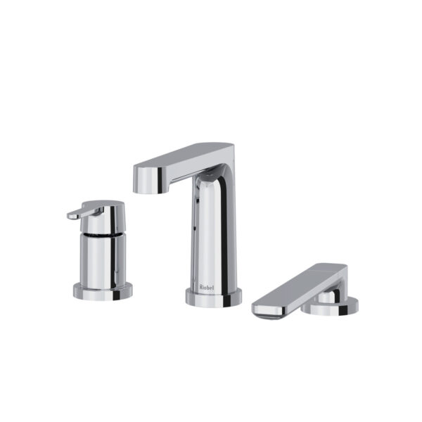 Riobel Nibi 3-Hole Deck Mount Tub Filler Trim — Chrome