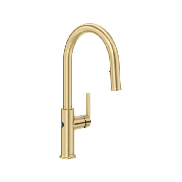 Riobel Authentica Pull-Down Touchless Kitchen Faucet — Satin Brass US4