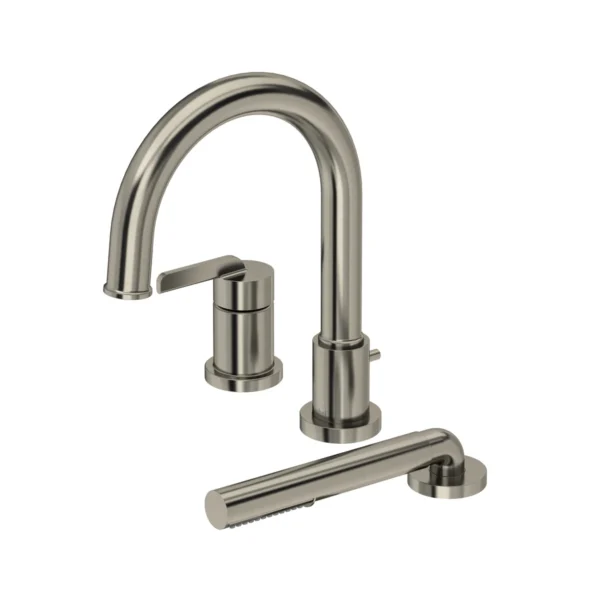 Riobel Authentica 3-Hole Deck Mount Tub Filler Trim — Brushed Nickel