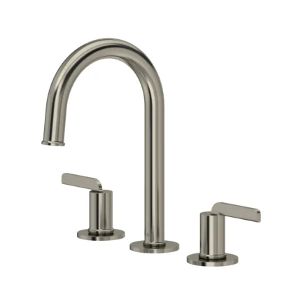 Riobel Authentica Widespread Lavatory Faucet With C-Spout — Brushed Nickel