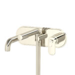 Riobel Arca Wall Mount Thermostatic/Pressure Balance Tub Filler Trim — Polished Nickel