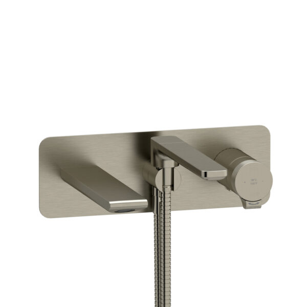 Riobel Fresk Wall Mount Thermostatic/Pressure Balance Tub Filler Trim — Brushed Nickel