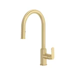 Riobel Arca Pull-Down Kitchen Faucet With C-Spout — Satin Brass US4