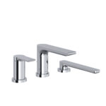 Riobel Fresk 3-Hole Pressure Balance Deck Mount Tub Filler Trim — Chrome