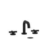 Riobel Riu Widespread Lavatory Faucet With U-Spout — Black — Cross Handles