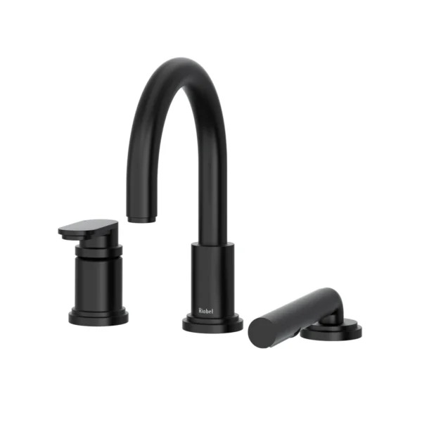 Riobel Arca 3-Hole Deck Mount Tub Filler Trim — Black