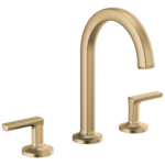 Brizo Kintsu arc spout widespread faucet in Brilliance® Luxe Gold® with Lever handles, 65306LF-GLLHP-ECO and HL5306-GL