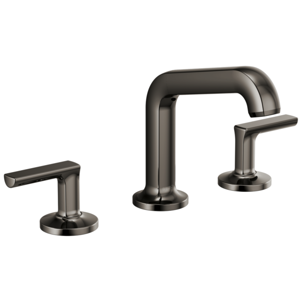 Brizo Kintsu angled spout widespread faucet in Brilliance® Black Onyx with Lever handles, 65307LF-BNXLHP-ECO and HL5306-BNX