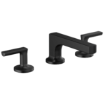 Brizo Kintsu low spout widespread faucet in Matte Black with Lever handles, 65308LF-BLLHP-ECO and HL5306-BL