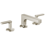 Brizo Kintsu low spout widespread faucet in Brilliance® Luxe Nickel® with Lever handles, 65308LF-NKLHP-ECO and HL5306-NK