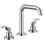 Brizo Litze high spout widespread faucet in Polished Chrome with Industrial Lever handles, 65332LF-PCLHP-ECO and HL5334-PC-NM