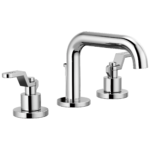Brizo Litze low spout widespread faucet in Polished Chrome with Industrial Lever handles, 65334LF-PCLHP-ECO and HL5334-PC-NM