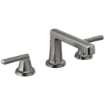 Brizo Levoir low spout widespread faucet in Brilliance® Luxe Steel® with Low Lever handles, 65397LF-SLLHP-ECO and HL5397-SL