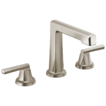 Brizo Levoir high spout widespread faucet in Brilliance® Luxe Nickel® with Low Lever handles, 65398LF-NKLHP-ECO and HL5397-NK