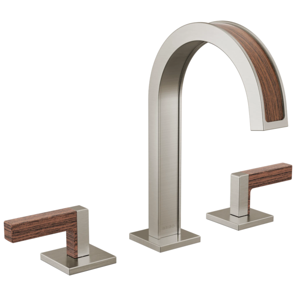 Brizo Frank Lloyd Wright® Bath Collection by Brizo® Brilliance® Luxe Nickel® / Wood 65399LF-NKTKLHP with HL5322-NKTK