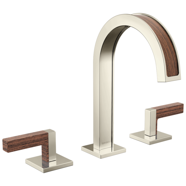 Brizo Frank Lloyd Wright® Bath Collection by Brizo® Brilliance® Polished Nickel / Wood 65399LF-PNTKLHP with HL5322-PNTK