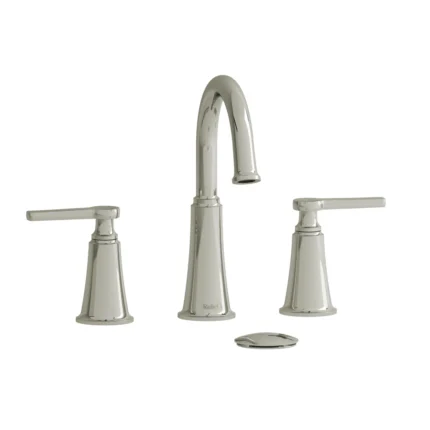 Riobel Momenti Widespread Lavatory Faucet With C-Spout — Polished Nickel